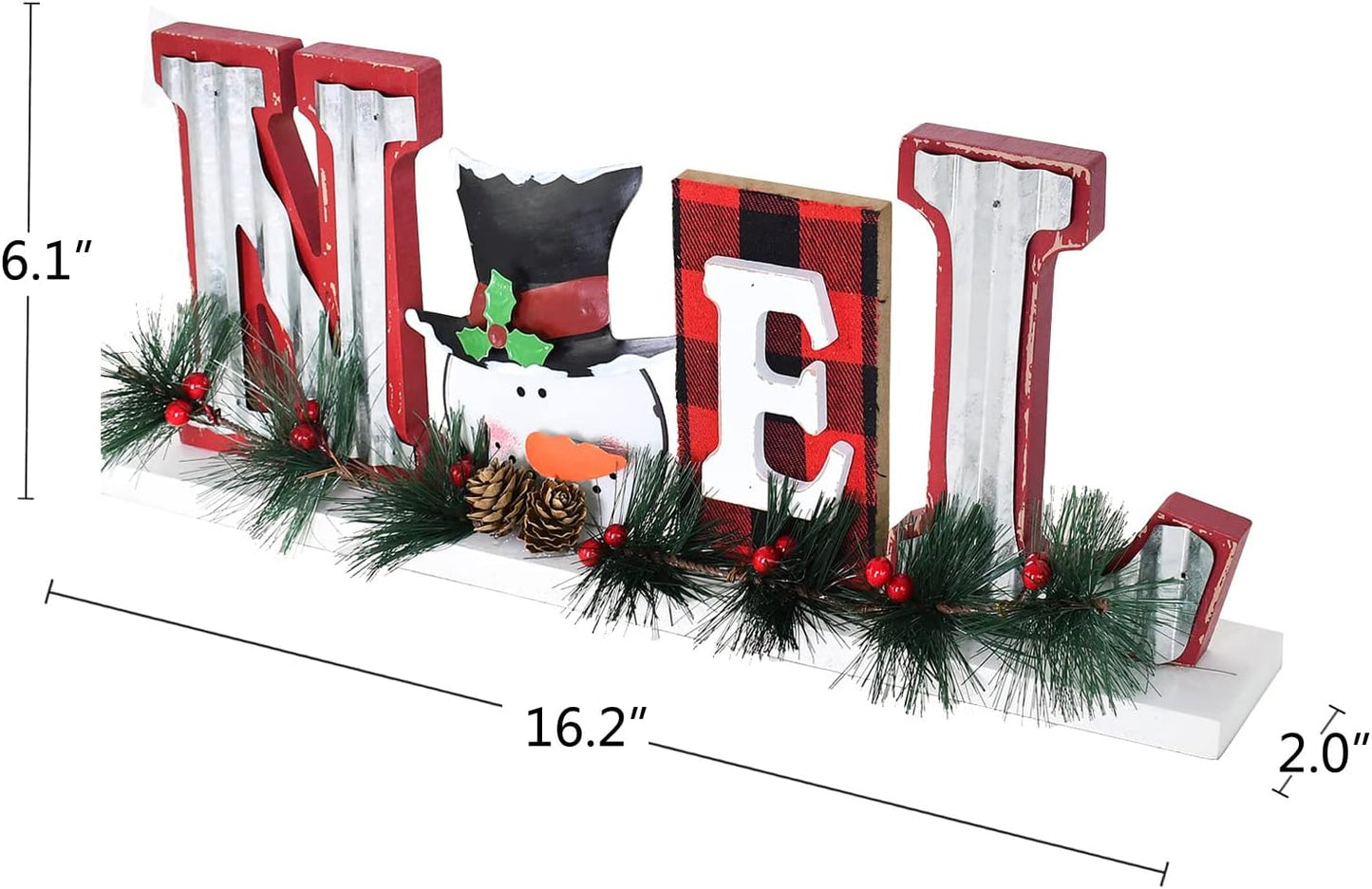 Christmas Wooden Noel Sign Decor Snowman Table Sign Noel Christmas Decor Tabletop Wood Cutout Letter Sign Freestanding Noel Wooden Signs Xmas Wooden Words Signs Cutout Christmas