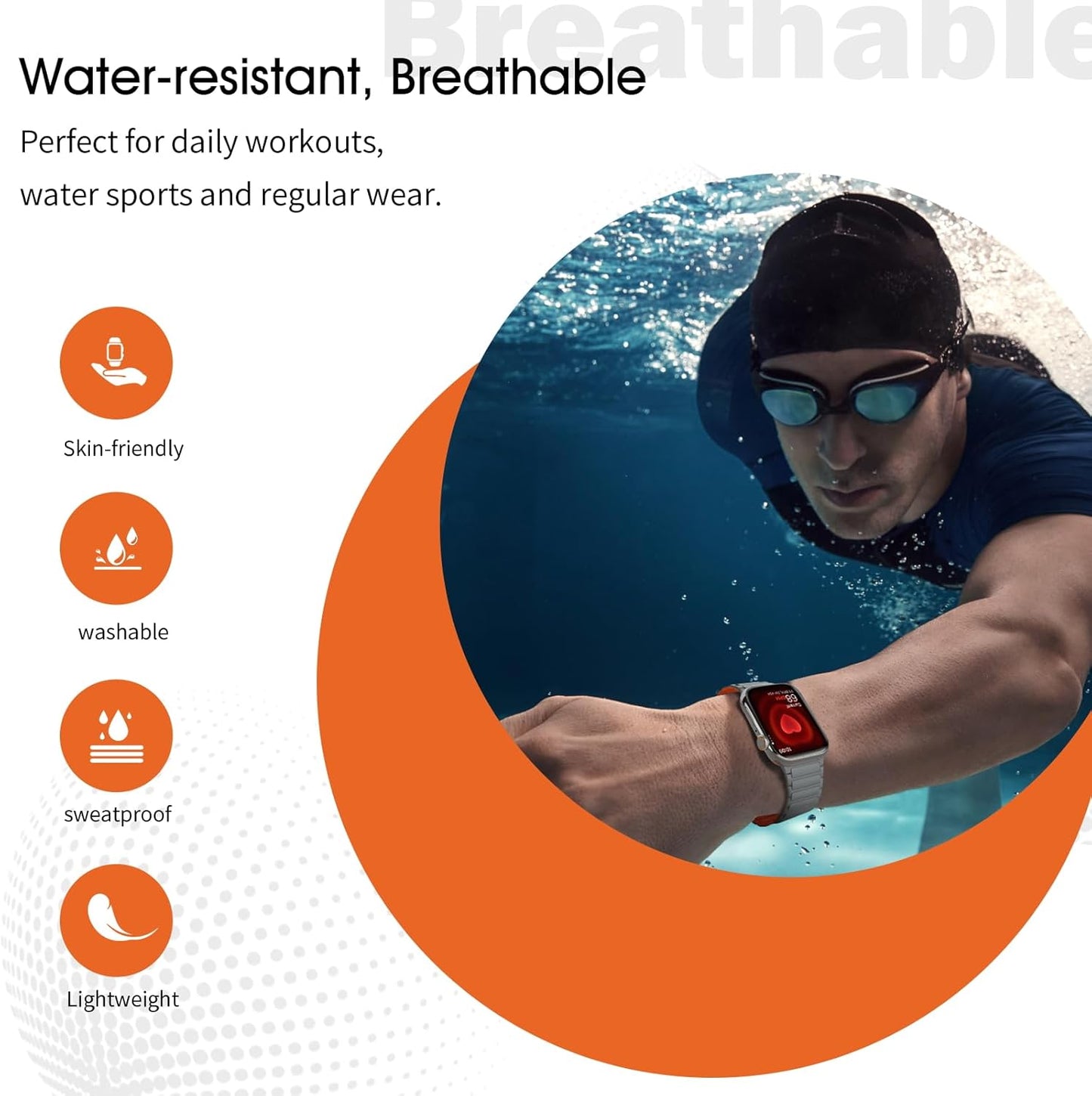 Magnetic Band Compatible with Apple Watch Bands 42/44/45/46/49Mm Men Women, Strong Magnet Link Sport Replacement Strap for Iwatch Ultra 2 Ultra SE2 SE Series 10 9 8 7 6 5 4 3 2 1, Gray/Orange