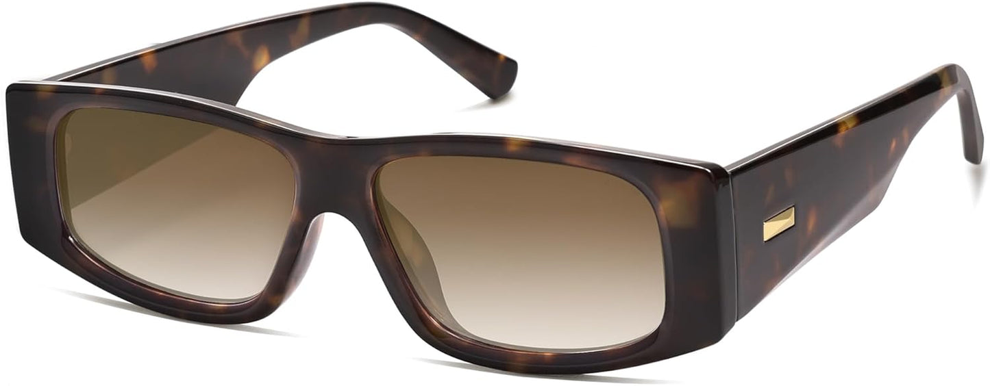Trendy Y2K Rectangle Polarized Sunglasses for Women Men Fashion Designer Rave Sunglasses SJ2228