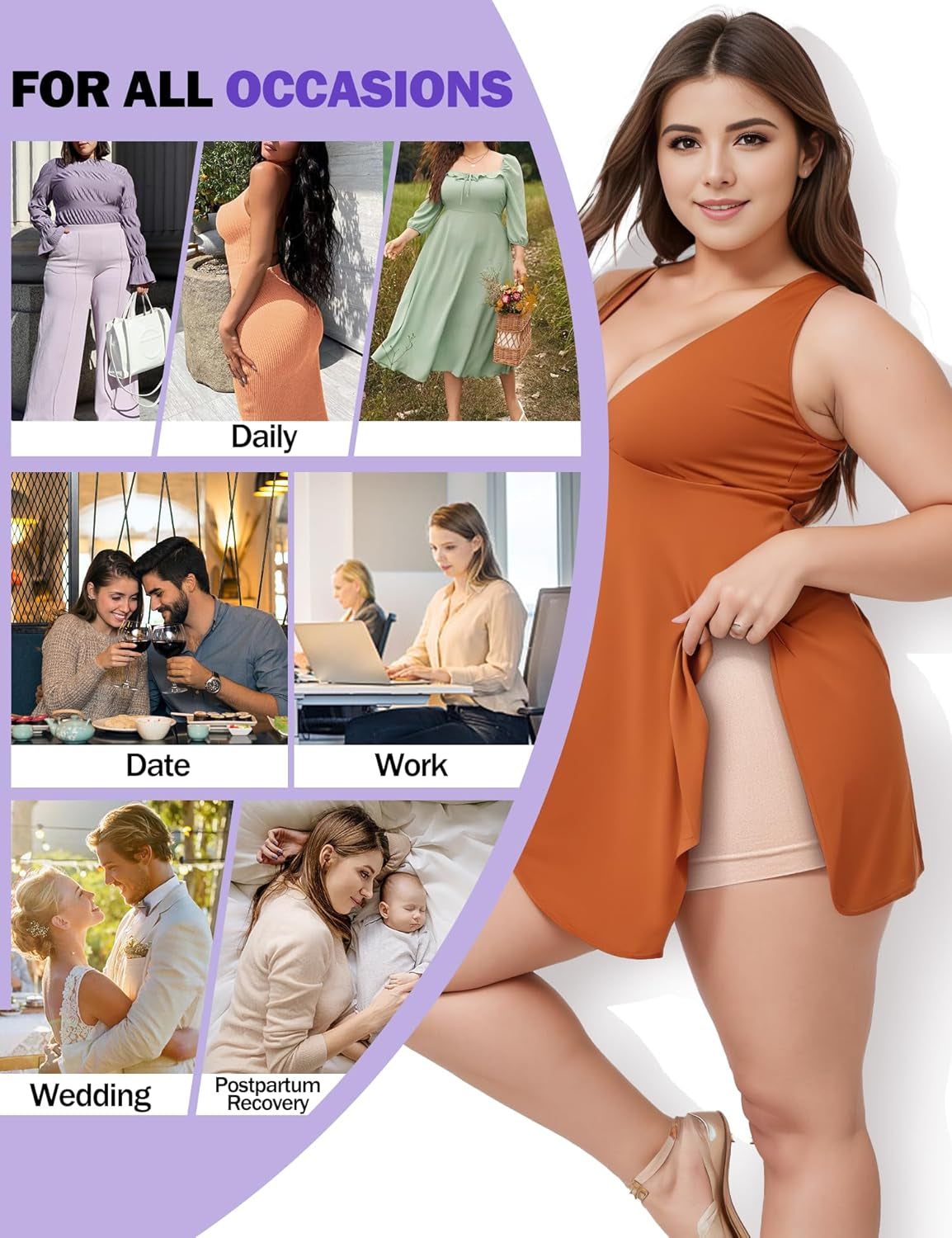 Tummy Control Shapewear Shorts for Women, High Waisted Body Shaper Seamless Shorts Underdress Thigh Slimmers