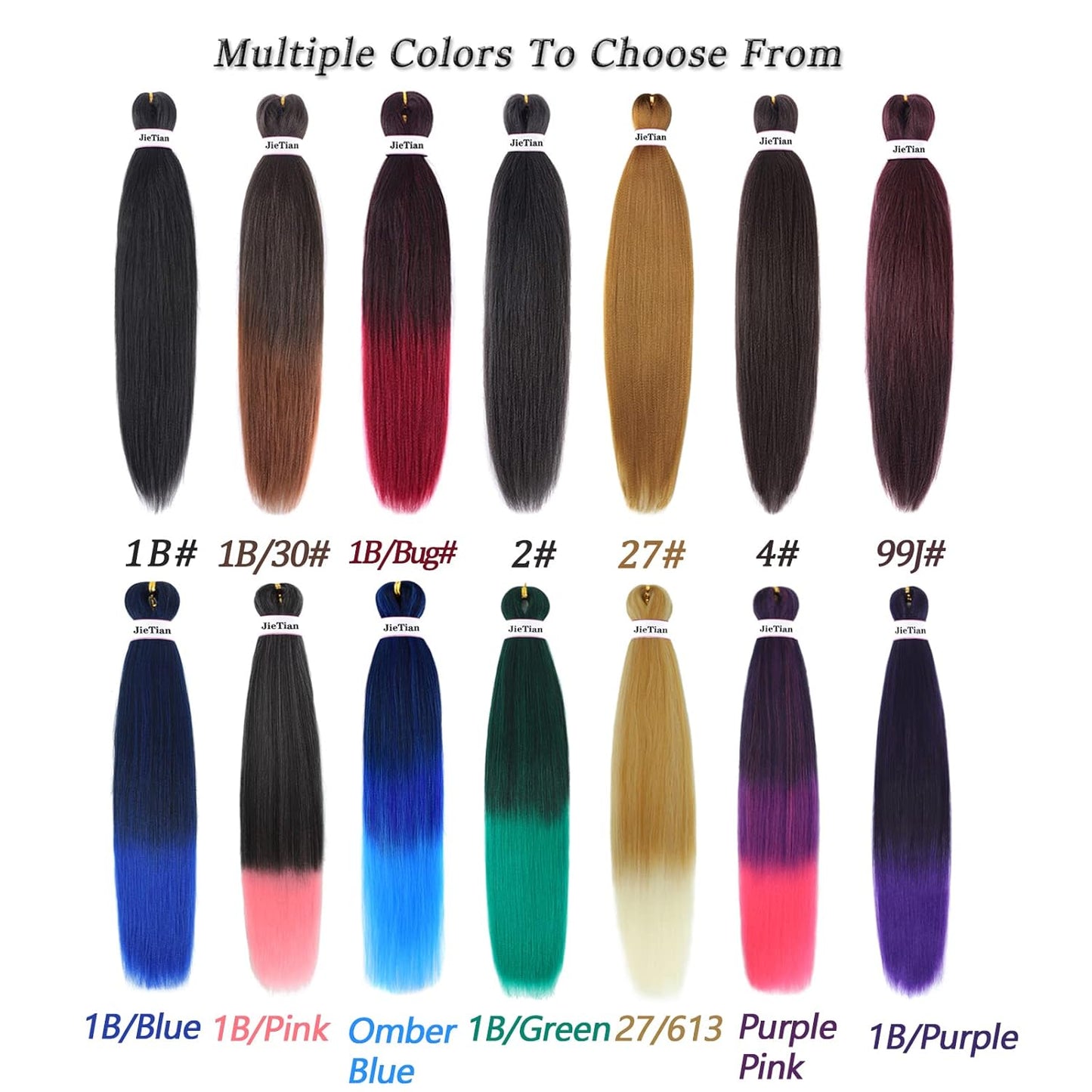 Pre Stretched Braiding Hair Ombre 30 Inch 8 Packs Synthetic Crochet Braids Hot Water Setting Professional Soft Yaki Texture Synthetic Hair Extensions(30 Inch 1B/27)