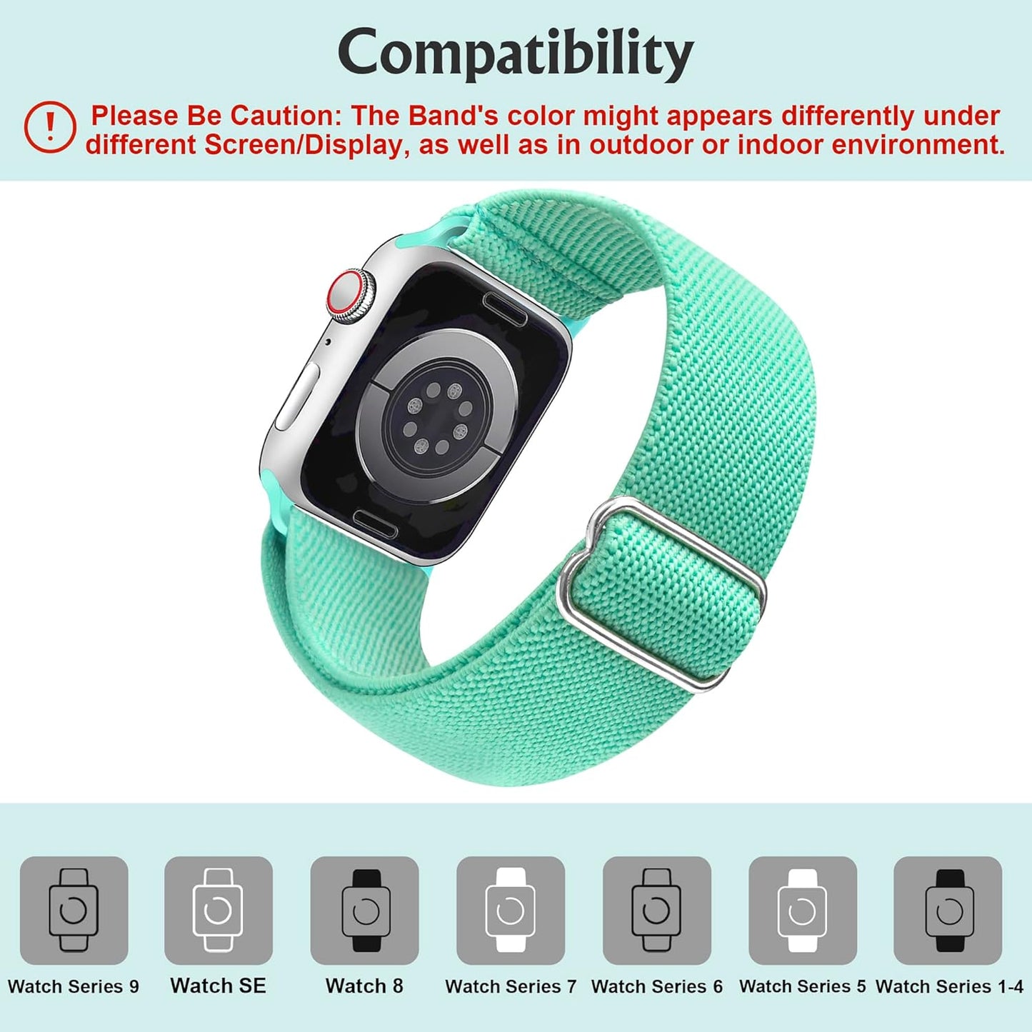 Stretchy Watch Band Compatible for Apple Watch Band 45Mm 44Mm 42Mm Comfortable Adjustable Sport Band for Iwatch Series 7 6 5 4 SE 3 2 1 Women Men