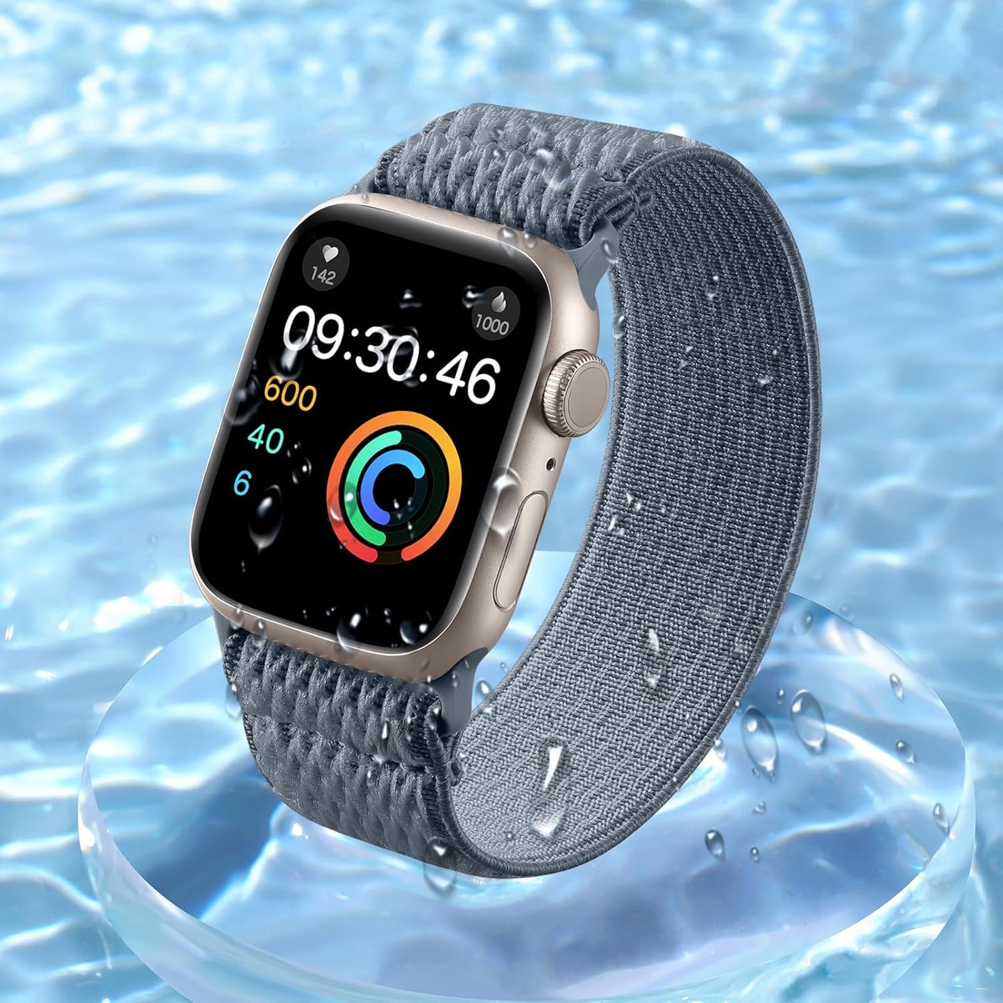 Braided Solo Loop Compatible with Apple Watch Bands for Men 49Mm 46Mm 45Mm 44Mm 42Mm 38Mm 40Mm 41Mm, Soft Stretchy Nylon Sport Wristbands for Iwatch Ultra Series 10/9/8/7/6/5/4/3/2/1 SE