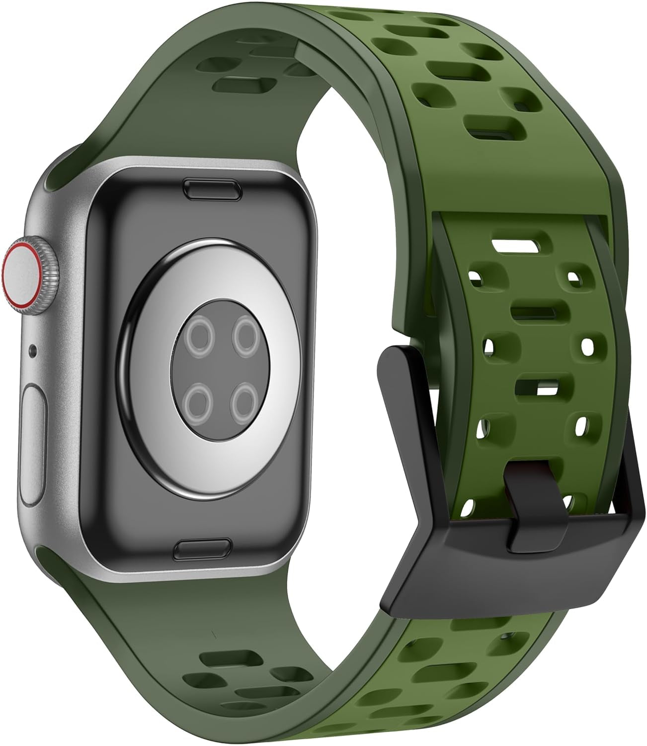Sport Band Compatible with Apple Watch Band 42Mm 44Mm 45Mm 49Mm for Men,Soft Silicone Breathable Wristband Replacement Strap for Iwatch Ultra 2 SE Series 9 8 7 6 5 4 3 2 1
