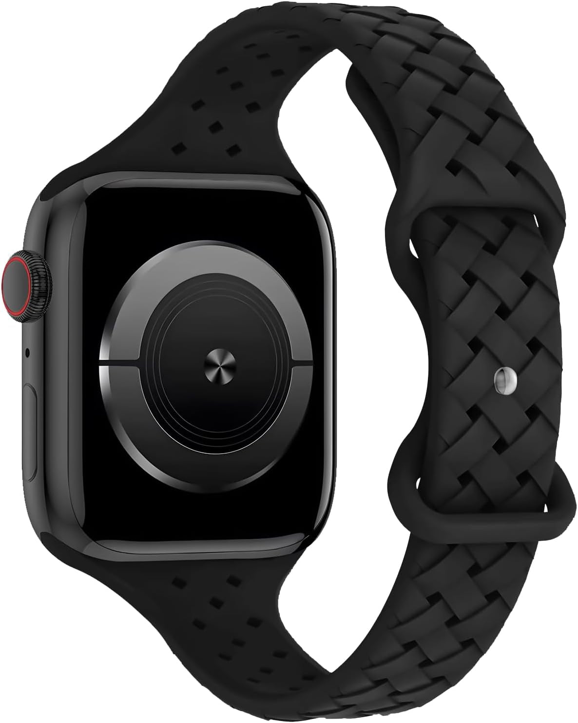 Slim Silicone Braided Bands Compatible for Apple Watch 42Mm 41Mm 40Mm 38Mm, Thin Breathable Sport Adjustable Strap for Iwatch Series SE 10 9 8 7 6 5 4 3 2 1 Women