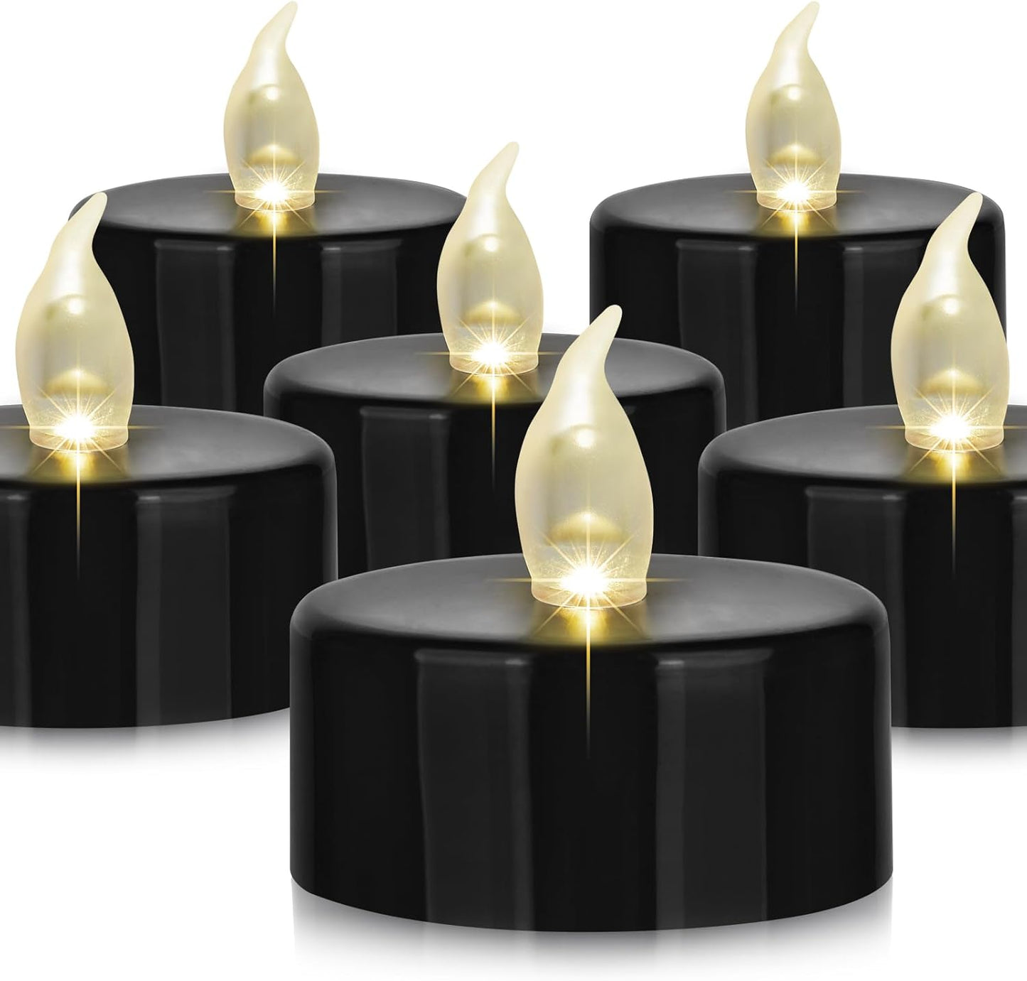 Tea Light Candles with Remote Control,Flickering Flameless LED Candle,Long Lasting 400+Hours,Battery Operated with Timer for Home Decoration Seasonal &Festival Celebration Warmyellow (24Pcs)
