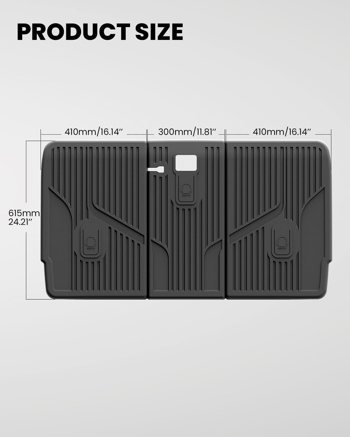 Rear Back Seat Protector Fit for Tesla Model Y 2020-2024, TPE Second Row Seats Back Cover, Waterproof Backrest Mats Accessories, 3 PCS