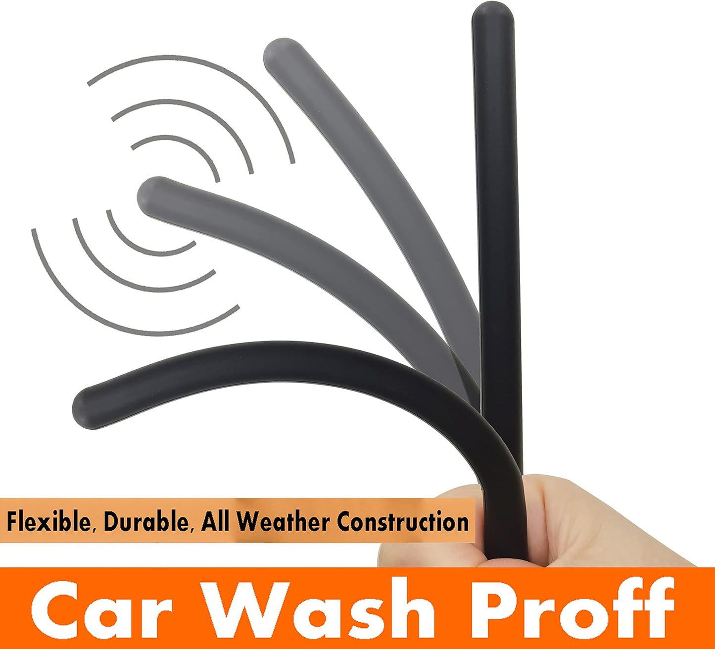 7 Inch Rubber Antenna for Toyota RAV4 (2008-2016), Toyota RAV4 EV (2012-2013), Toyota RAV4 Antenna - Car Wash Proof, Internal Copper Coil Antenna Mast Replacement