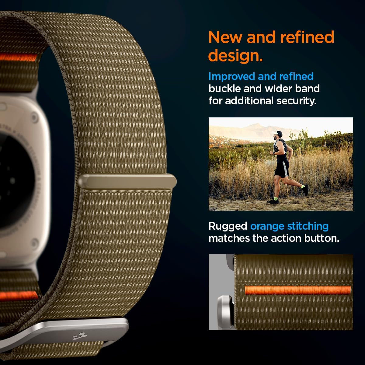 Durapro Flex Ultra Designed for Apple Watch Band for Apple Watch Ultra 2/Ultra 49Mm, Series 10 46Mm, 9/8/7 45Mm, SE2/SE/6/5/4 44Mm, 3/2/1 42Mm Adjustable Solo Loop Band Strap
