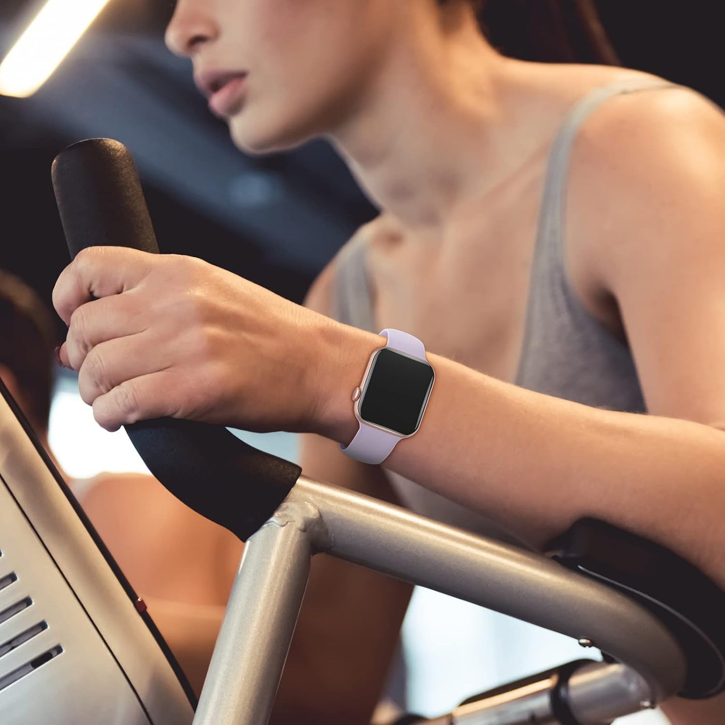 Sport Silicone Band Compatible with Apple Watch 38Mm 40Mm 41Mm 42Mm 44Mm 45Mm 46Mm 49Mm Women Men, Soft Waterproof Strap Replacement Wristband for Iwatch Bands Series 10 9 8 7 SE 6 5 4 3 2 1 Ultra