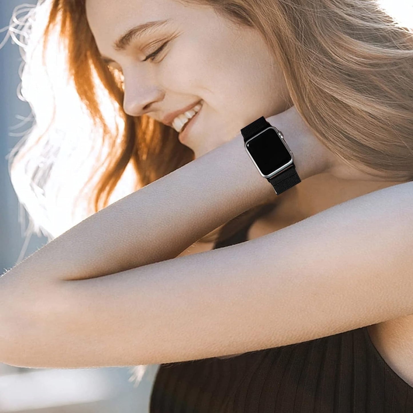 Adjustable Braided Solo Loop Bands Compatible with Apple Watch 38Mm 40Mm 41Mm 42Mm 44Mm 45Mm 49Mm, Stretchy Nylon Sport Elastic Wristbands Women Men Straps for Iwatch Series 8/7/6/5/4/3/2/1/Se/Ultra, 3 Packs