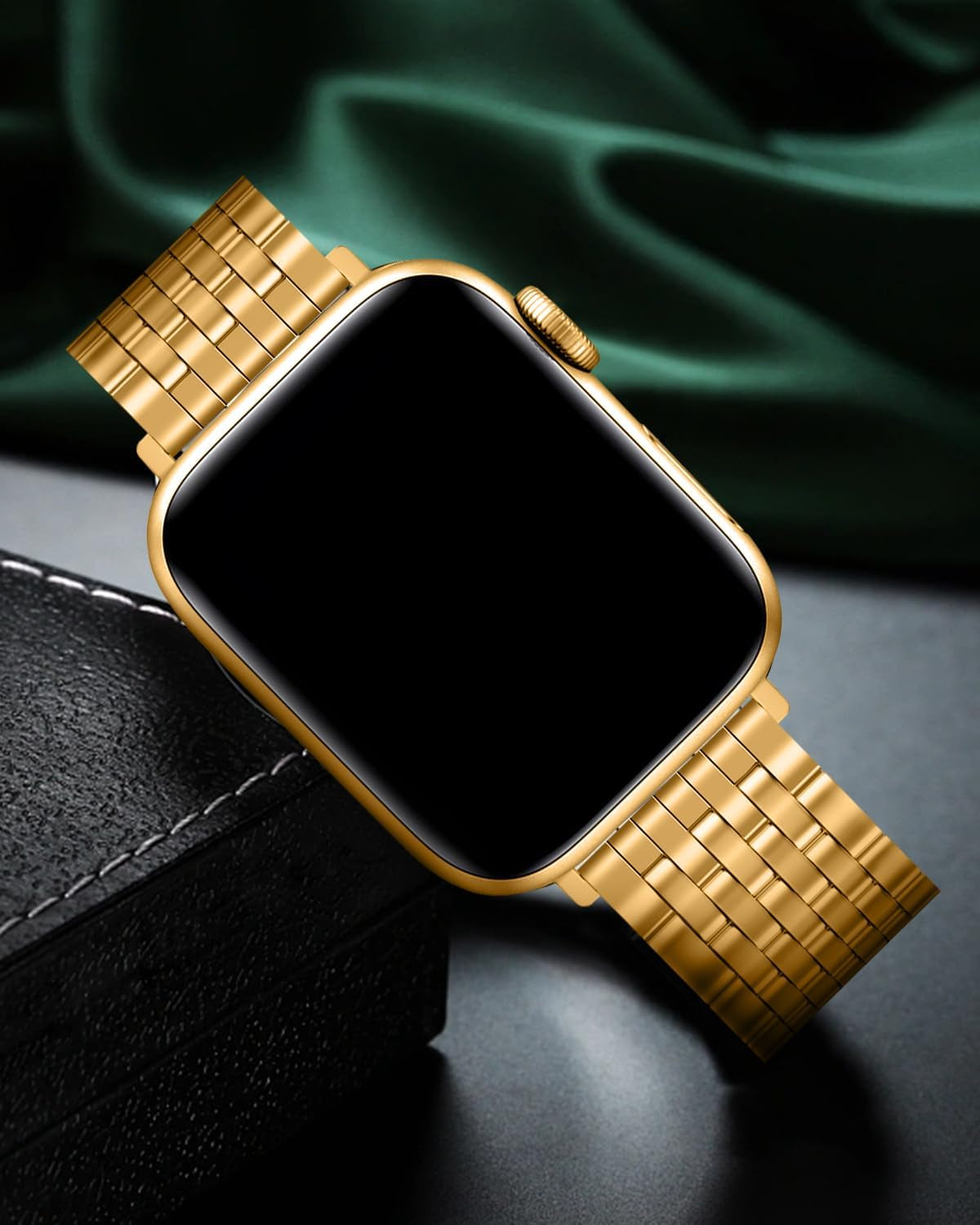 Slim Metal Band with Apple Watch Band 40Mm 41Mm 38Mm 45Mm 44Mm 42Mm, Dressy Stainless Steel Chain Strap for Women Man Iwatch Bands Series 9 8 7 6 5 4 3 2 1 SE SE2