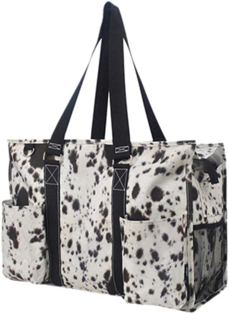 Utility Water Resistant Tote Bag, Top Zipper Closure, Perfect Gifts for Working Women, Nurses, Gym Bag