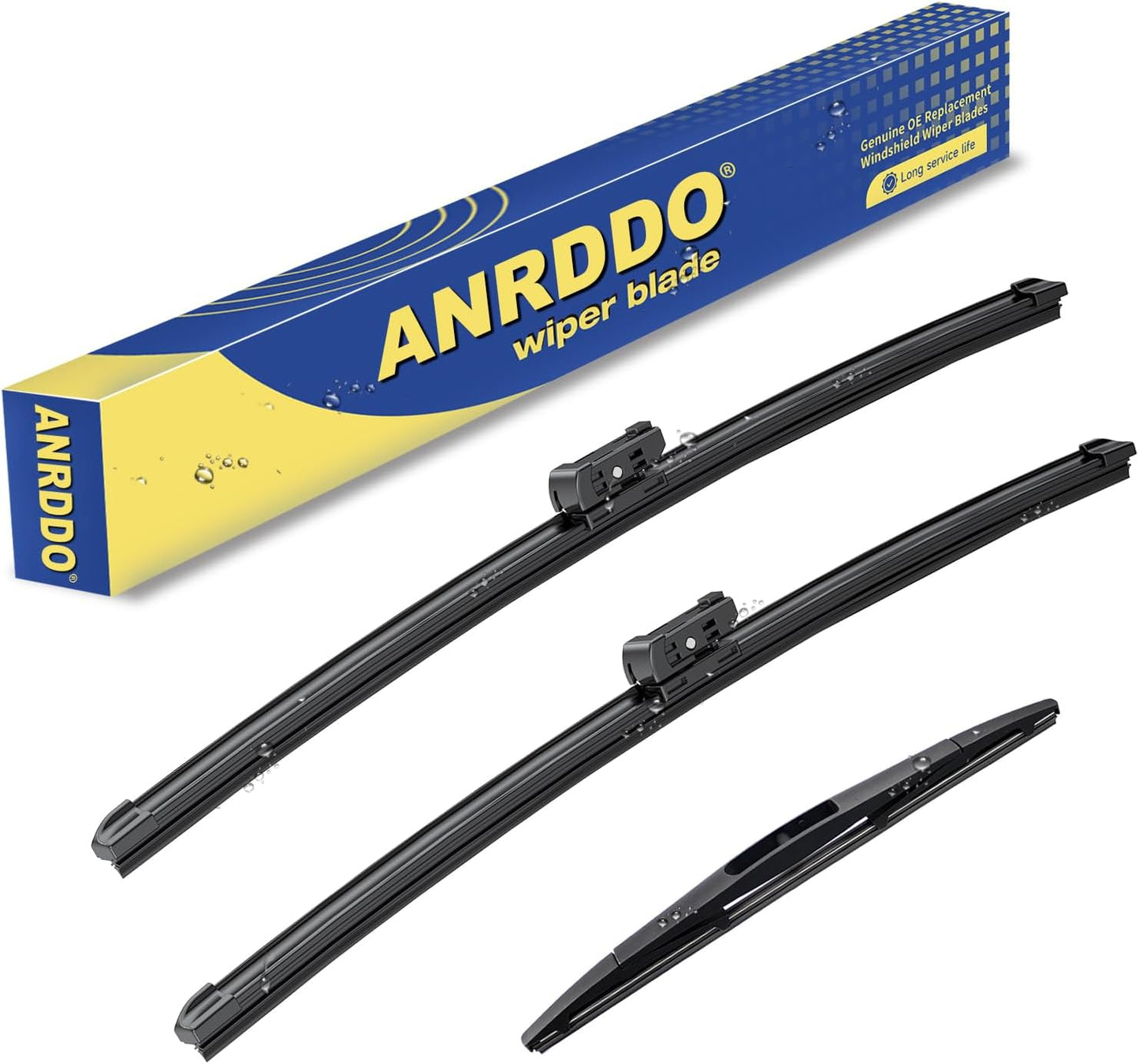 3 Wipers Factory Replacement for Toyota Rav4 2013-2018 Original Equipment Windshield Wiper Blades Set 26"+16"+10" (Set of 3)