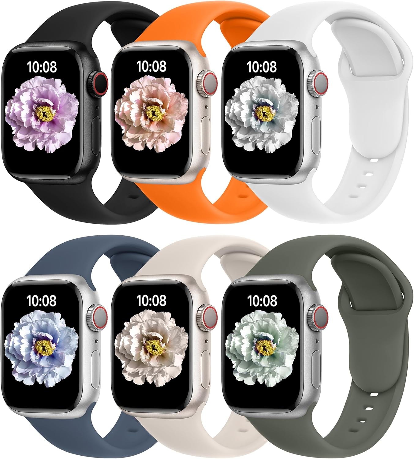 C6 Sport Band for Apple Watch Bands Women Ultra 2 49Mm, Series 10 46Mm, 9 8 7 45Mm 41Mm, SE 6 5 4 44Mm 40Mm, 3 2 1 42Mm 38Mm Men Iwatch, Strap Silicone