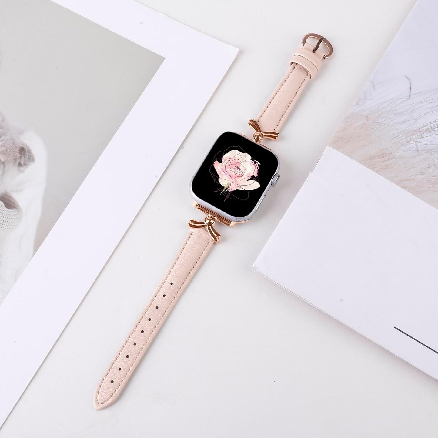 Leather Band Compatible with Apple Watch 38Mm 40Mm 41Mm 42Mm 44Mm 45Mm 49Mm Ultra, Replacement Handmade Leather Strap for Iwatch