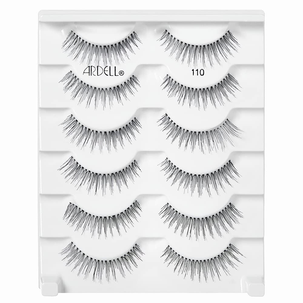 False Eyelashes, Natural 110, 5 Pair + Bonus Pair Multipack for Eye-Lifting Effect