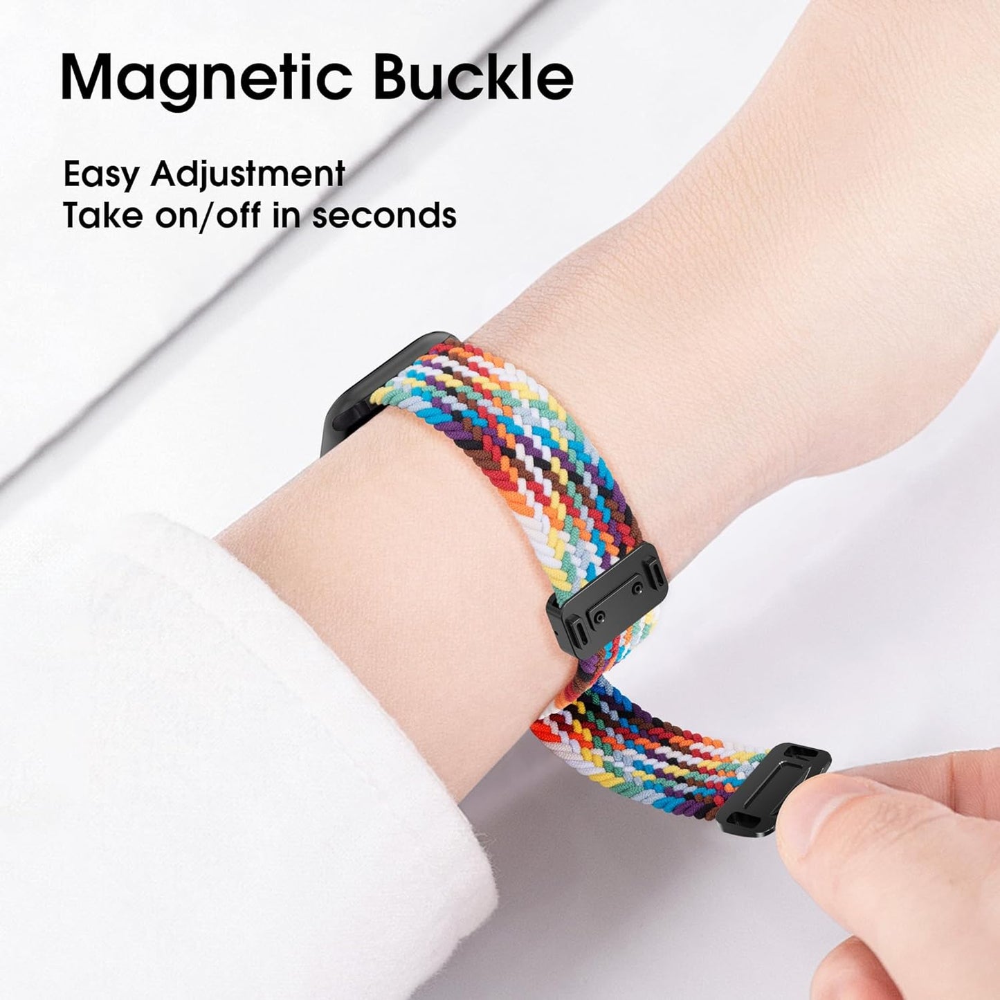 Magnetic Stretchy Watch Band Compatible for Apple Watch Band 38Mm 40Mm 41Mm,Comfortable Adjustable Straps Wristbands for Iwatch Series 9 8 7 6 5 4 SE 3 2 1 Ultra 1 2 Women Men,Black&Army Green