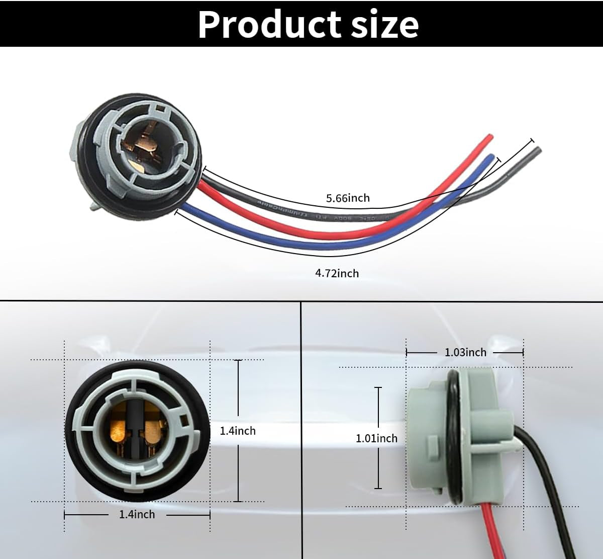 2PCS 1157 LED Bulb Socket Plug, Waterproof Turn Signal Brake Light Tail Light Socket Harness, Base Plug Connector Professional Car Accessories Fits Most Cars, Trucks, Suvs TRUCK DRIVER