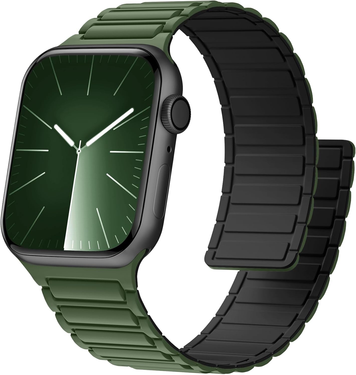 Magnetic Watch Band Compatible with Apple Watch 44Mm 45Mm 49Mm 46Mm 42Mm 41Mm 40Mm 38Mm Bands for Men Women Wrist Solo Loop, Sport Silicone Strap for Iwatch Series 10 9 8 7 6 5 4 3 SE 2Nd Ultra