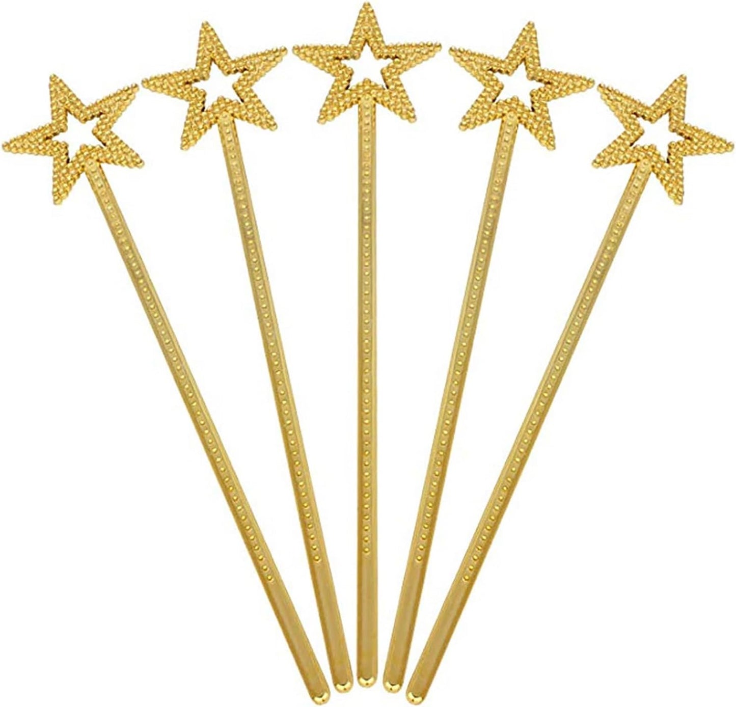 Star Wand,2 Pieces13 Inches Gold Fairy Princess Angel Wand Sticks for Girls Costume Birthday Party Wedding Halloween Christmas Cosplay
