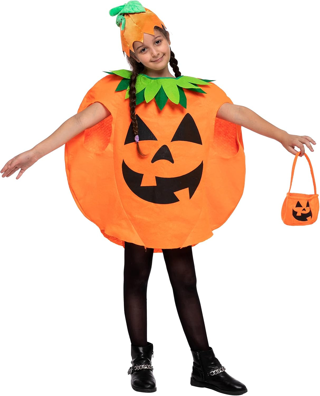 Unisex Big Pumpkin Costume for Kids Toddles Child Halloween Dress up Themed Party