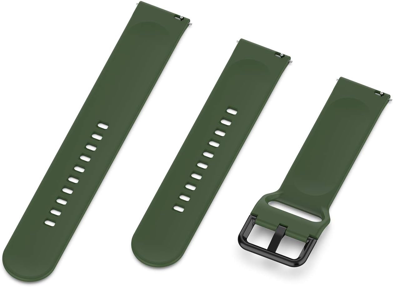 Compatible for Active 2 Watch 44Mm 40Mm/Galaxy Watch 4 Classic 46Mm 42Mm/Watch 3 41Mm Band,20Mm Soft Silicone Replacement Strap for Galaxy Watch Band 6 5 4 40Mm 44Mm/Galaxy Watch 5 Pro 45Mm