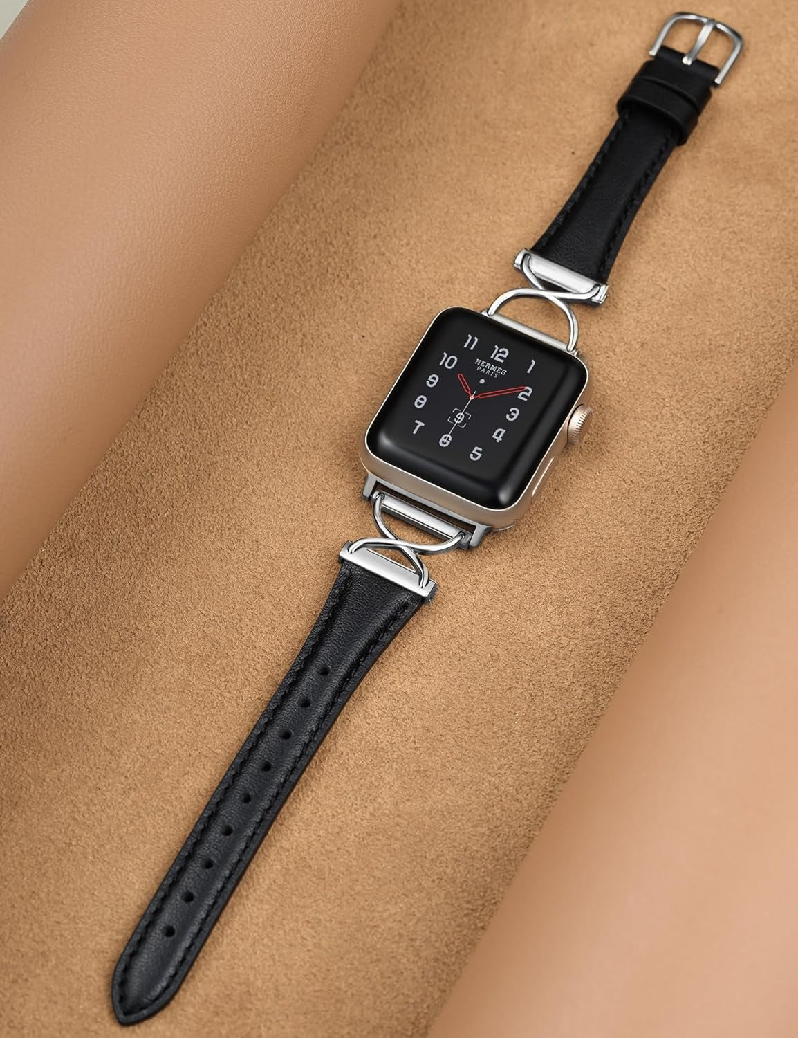 2 Packs Leather Band Compatible with Apple Watch Band Women 38/40/41/42/44/45/46/49Mm, Dressy Fancy Leather Strap for Iwatch Bands Series 10 9 8 7 6 5 4 3 2 1 SE Ultra
