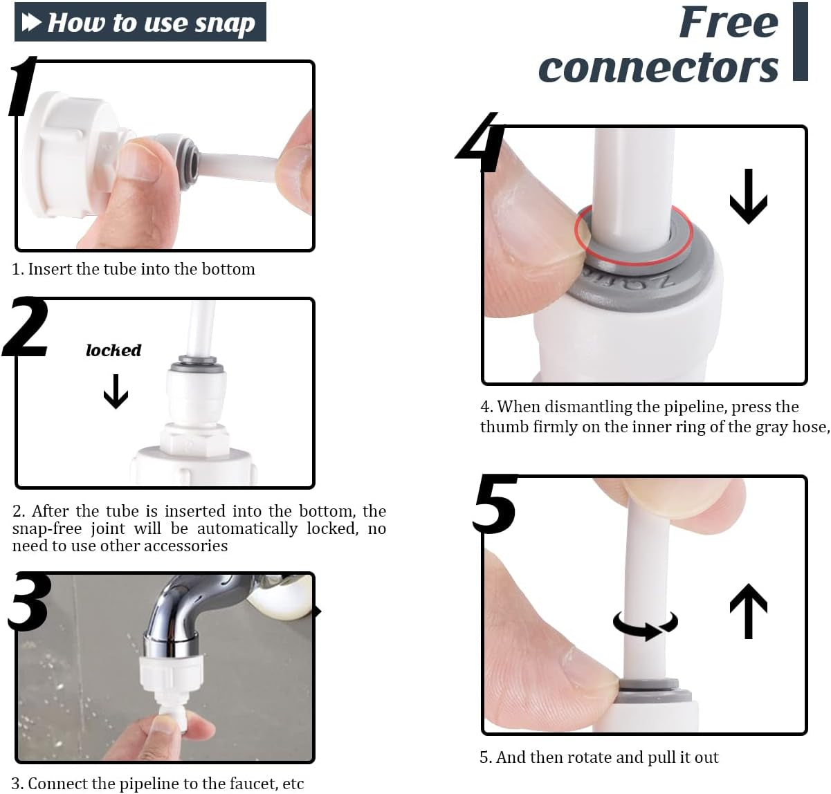 49.2Ft Water Supply Pipe Tube,Refrigerator Water Line +Fridge Connector Kit, Ice Maker Water Line Kit for Refrigerator,Ice Maker... (1/4" Tubing Pipe)-Easy Installation.