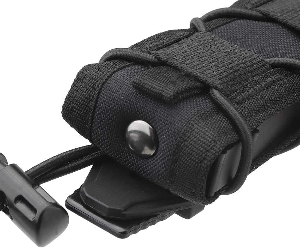 Tactical 9Mm Single Magazine Pouch Molle Flashlight Pouch Torch Holder Hunting Holster Shooting Airsoft