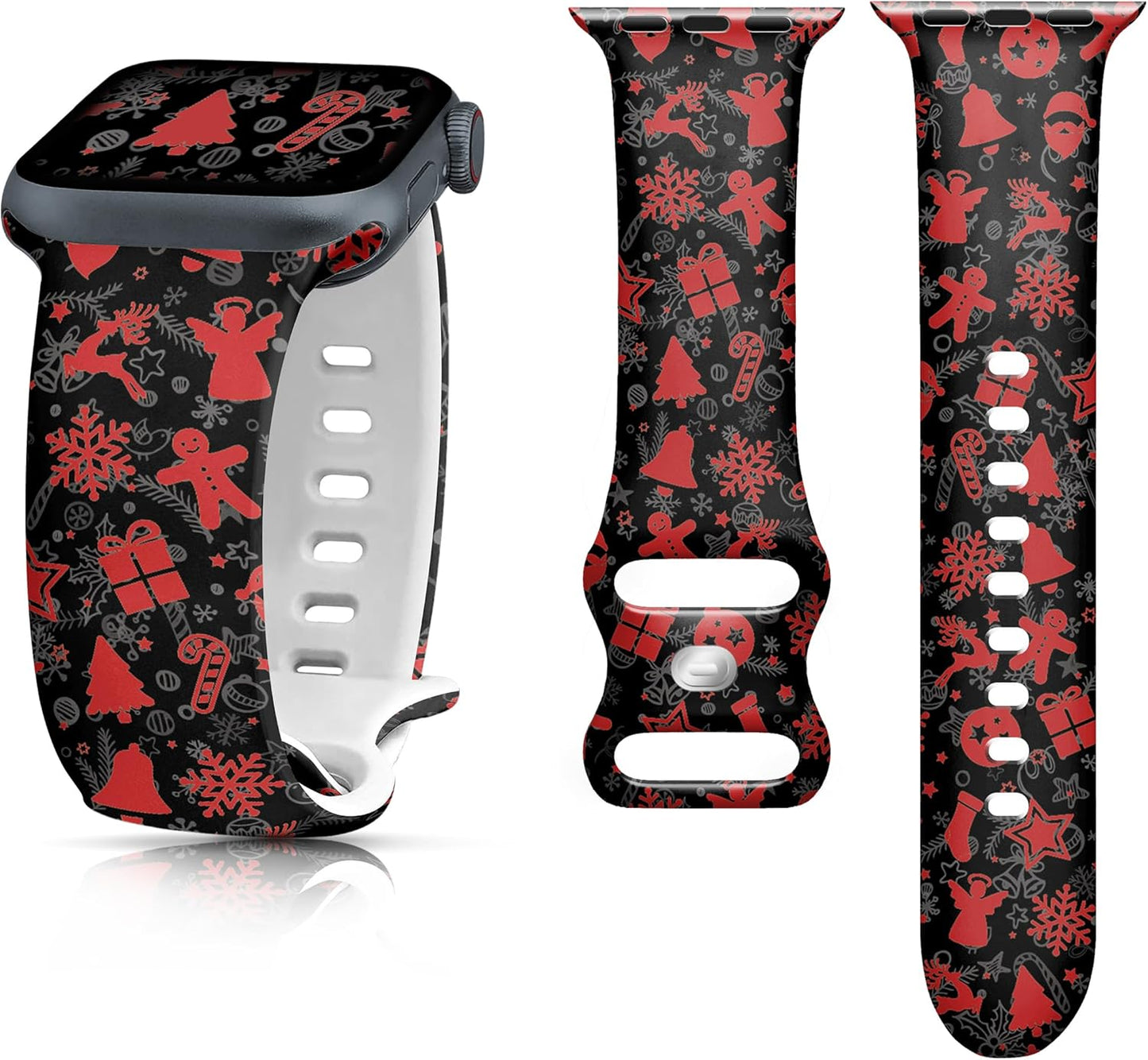 Watch Band Compatible with Apple Watch Band 38Mm 40Mm 41Mm 42Mm 44Mm 45Mm Replacement Wristband Compatible with Apple Watch Series 7/6/5/4/3/2/1/SE Smartwatch Halloween Décor for Men Wemen