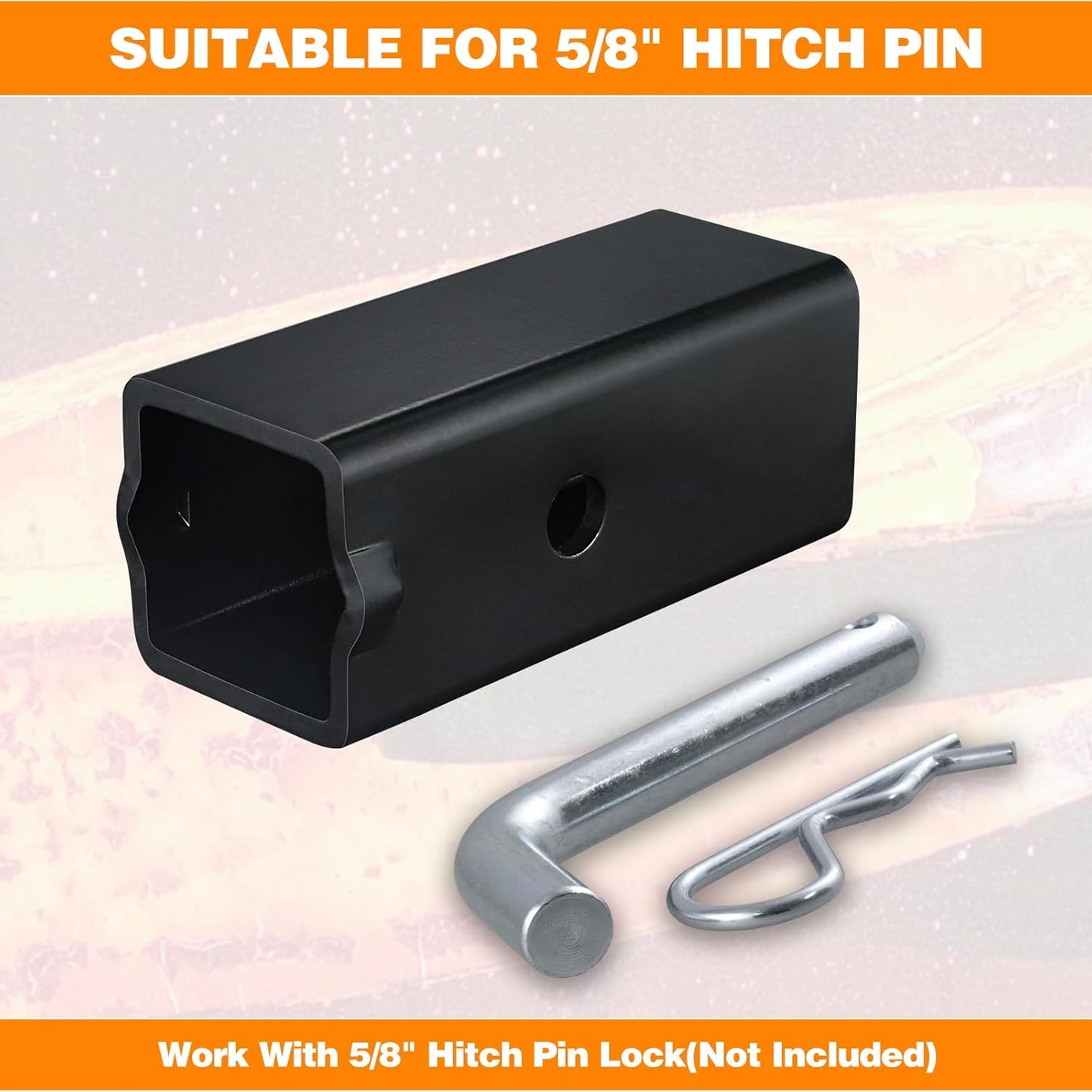 Trailer Hitch Receiver Adapter Hitch Reducer Sleeve, 2-1/2" to 2" Large to Small Receiver Hitches for Tractor Bucket, RV, Truck, Bike Rack and Cargo Carriers TRUCK DRIVER