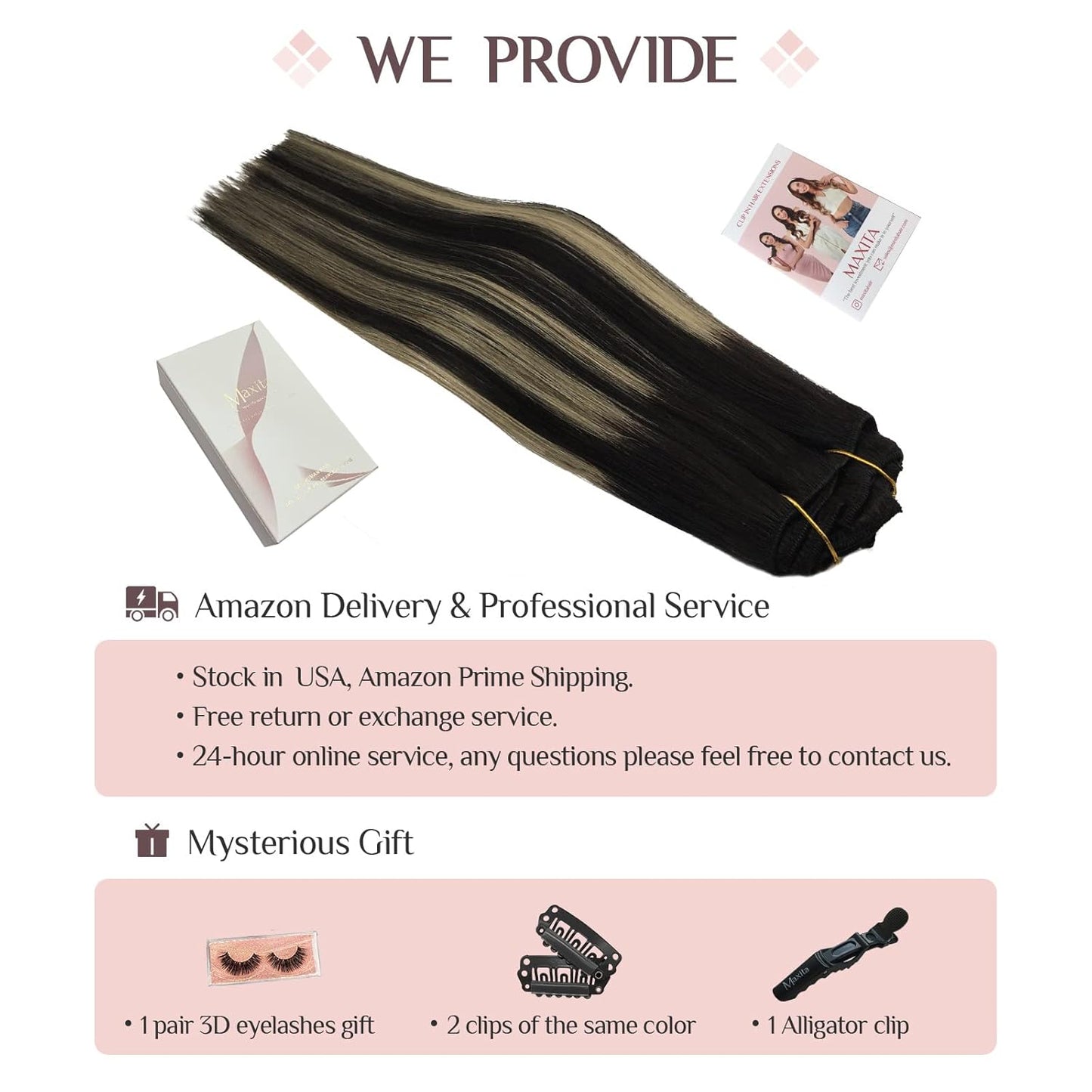 Hair Extensions Clip in Human Hair, 7 Pcs Balayage Natural Black to Light Blonde Hair Extensions, 80G 12 Inch Real Hair Extensions Clip in Human Hair Natural Straight Hair Extensions