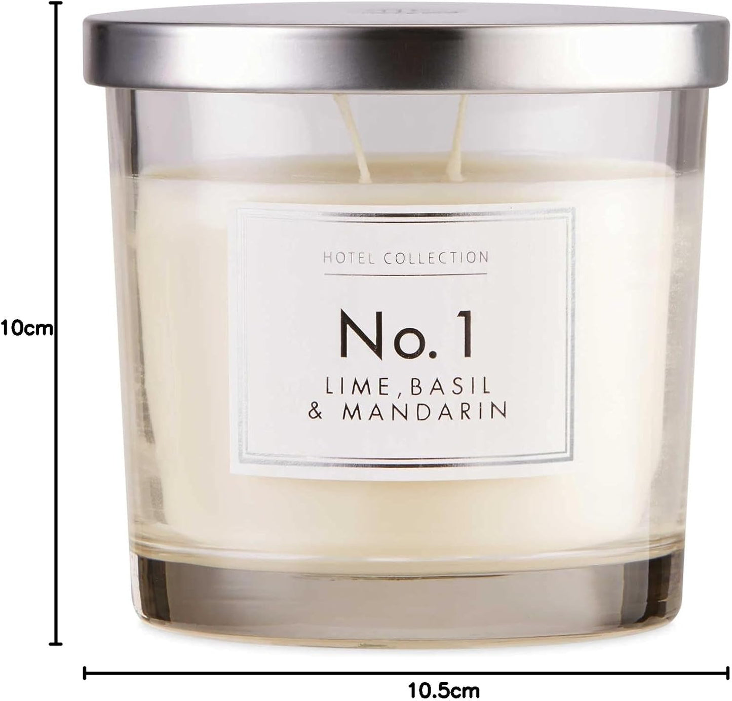 NO 2 WICK CANDLE LIME BASIL & MANDARIN in GLASS JAR with LID 300G The White Lotus