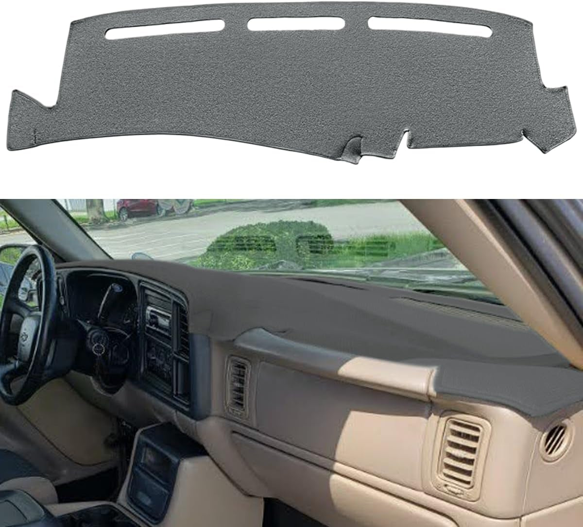 Dash Cover Custom Fit for Chevy Chevrolet Silverado 1500 LT/WT 2007-2013 2500 HD / 3500 HD 2007-2013, GMC Sierra 2007-2013 .Dashboard Cover Mat Pad Carpet (08-13, Black) Y74