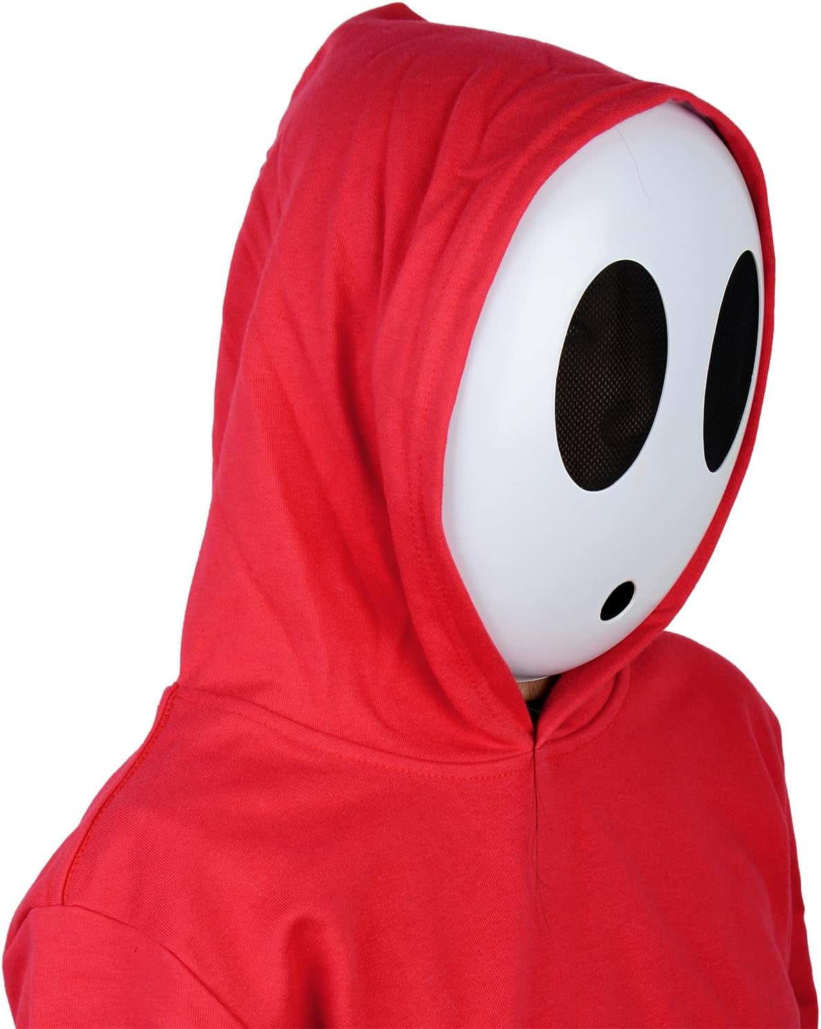 White Shy Guy Mask Girl Halloween Mask Full Face Mask Costume Cosplay Prop Accessories