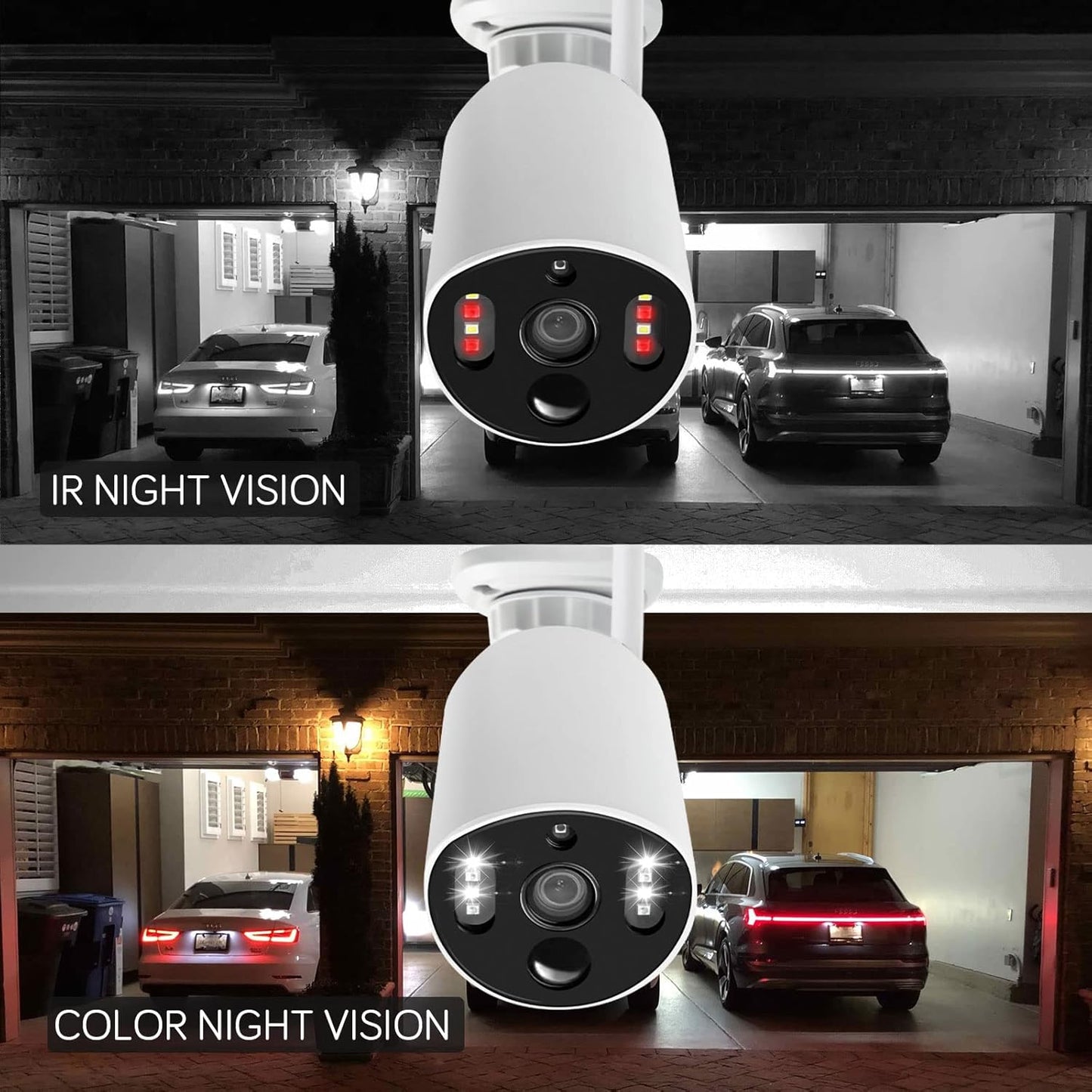 Thermal-Detect Wireless Home Security Camera System 4-Set, 2K HD Wifi Cameras,10Ch 4K Nvr,Flood Lights Color Night Vision,2-Way Audio, 1-Tap Siren & 1TB HDD (24/7 Surveillance,Wps2K84-1Tb) TRUCK DRIVER