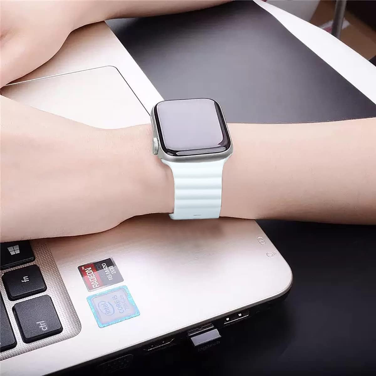 Compatible with Apple Watch Band 38Mm 40Mm 41Mm 42Mm 44Mm 45Mm 49Mm Iwatch Band Series Ultra SE 8 7 6 5 4 3, Soft Sport Band and Stretchy Solo Loop Straps Set for Mens Women