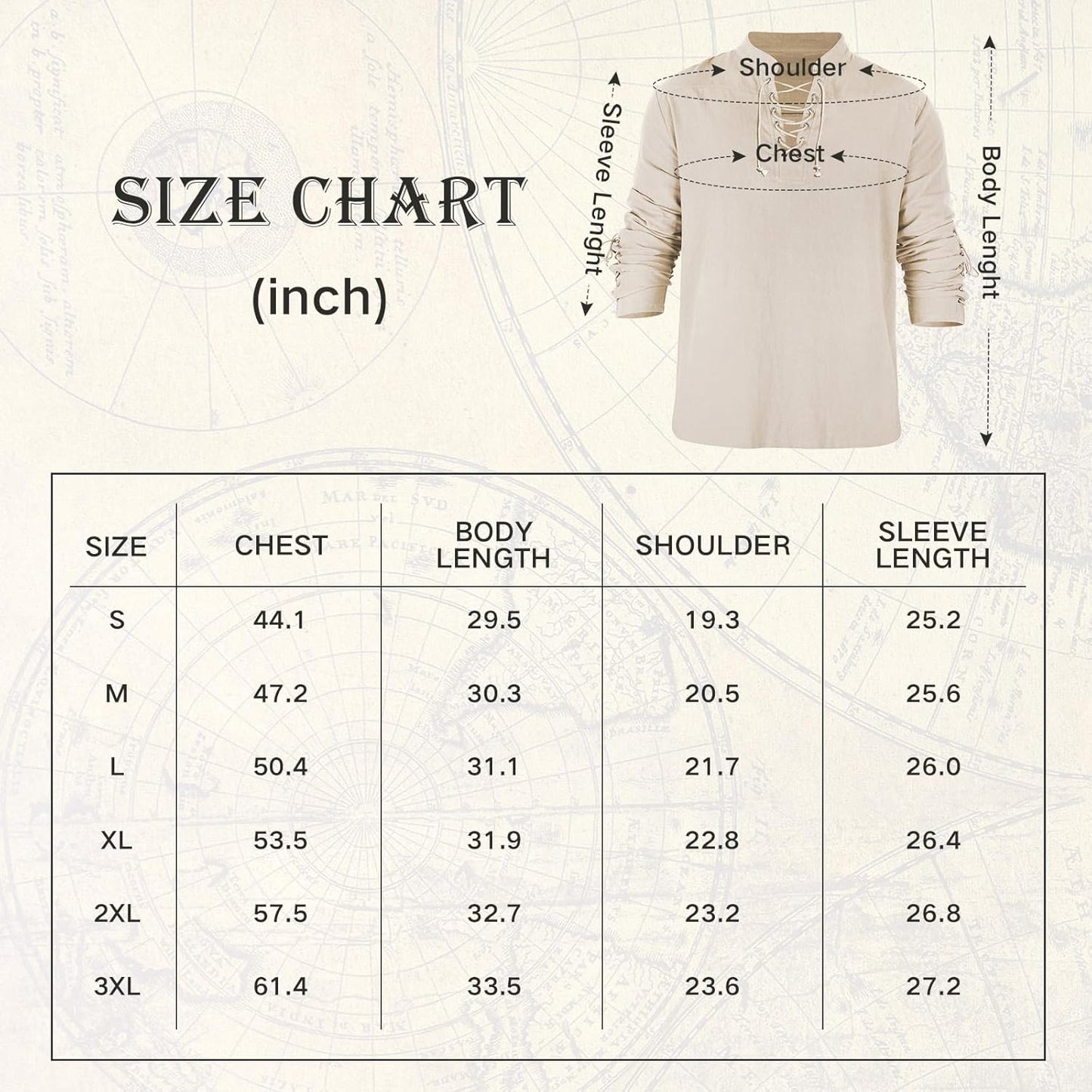 Men'S Pirate Shirt Medieval Renaissance Steampunk Retro Long Sleeve Lace up T Shirt Viking Gothic Halloween Costume Top
