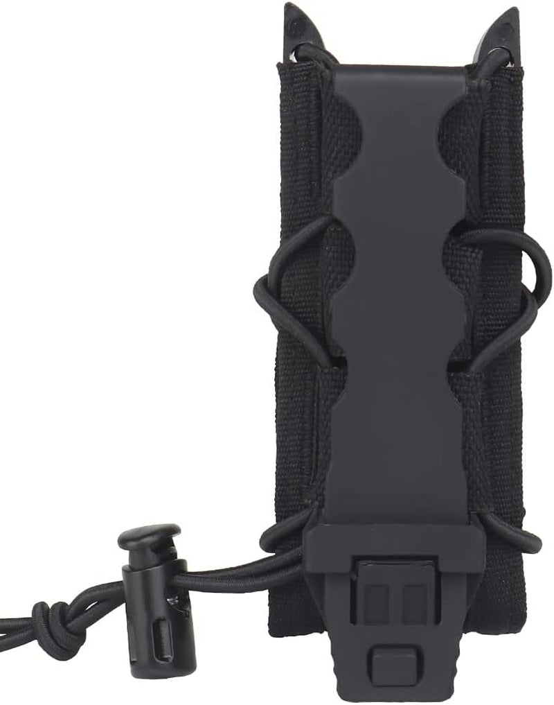 Tactical 9Mm Single Magazine Pouch Molle Flashlight Pouch Torch Holder Hunting Holster Shooting Airsoft