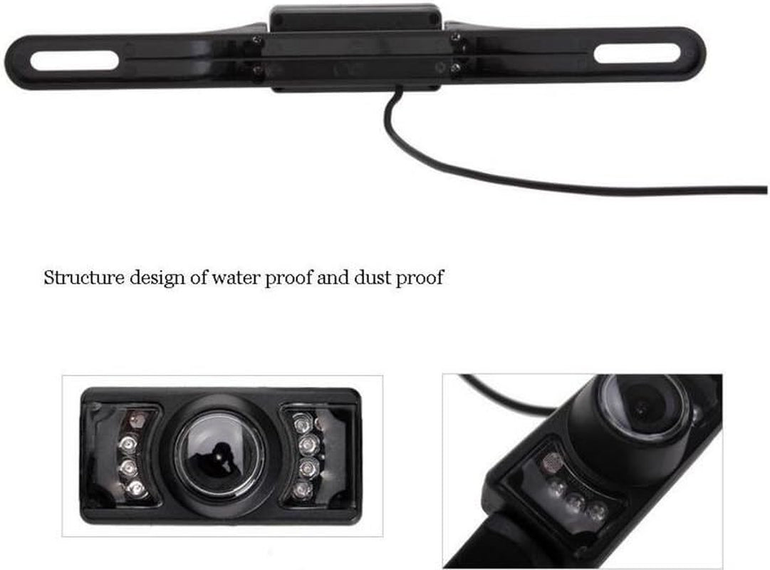 Car Backup Camera Car Rear View Camera,License Plate Reverse Backup Camera Waterproof High Definition 170Β°Wide Viewing Angle with 7 Infrared Night Vision LED TRUCK DRIVER