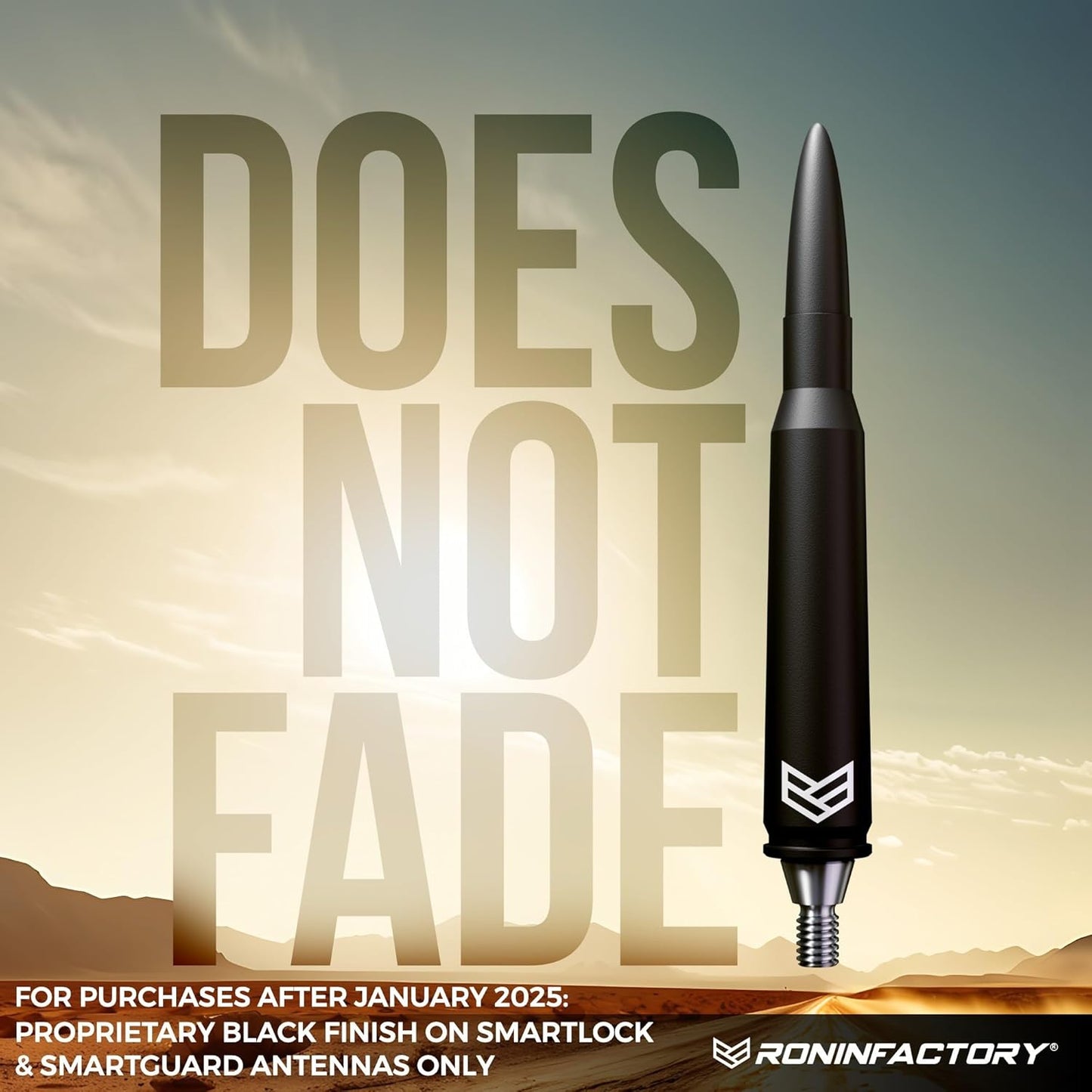 50 Cal Bullet Antenna - Ford F150 F250 F350 Super Duty Raptor Bronco Truck Accessory - RAM 1500 Short Antenna Replacement TRUCK DRIVER