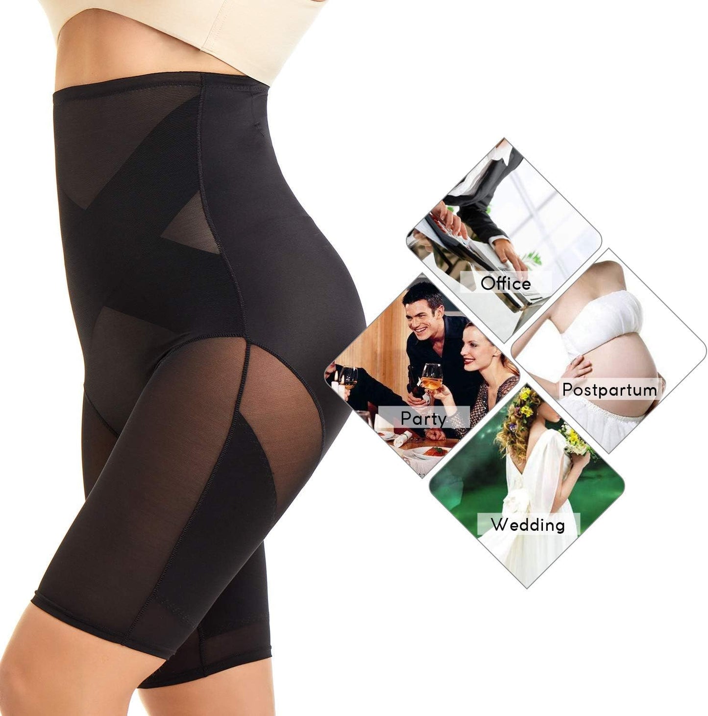 Tummy Control Body Shaper Shorts - High Waist Thigh Slimmer Panties Shapewear