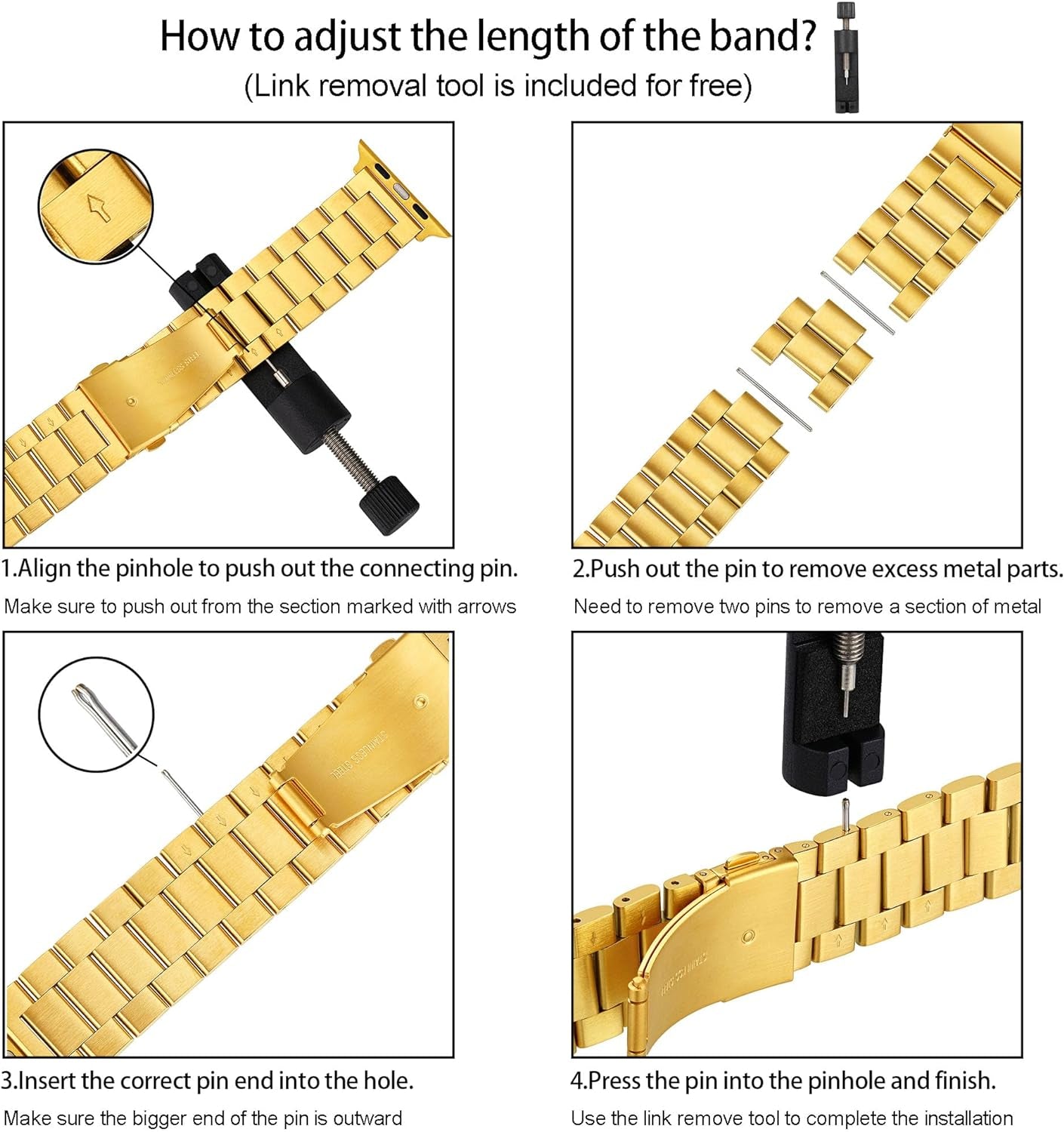 Compatible with Apple Watch Band and Case, Stainless Steel Metal Chain with TPU Cover, Smart-Watch Link Bracelet Strap, Wrist-Band for I-Watch Ultra Ultra2 Series 9 8 7 6 5 4 3 2 1 SE