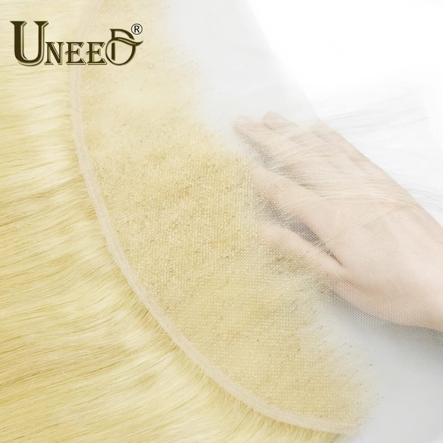 613 Frontal Blonde Frontal 13X4 Frontal Human Hair 16 Inch Straight Brazilian Virgin Human Hair Frontal 12A Transparent HD Lace Frontal Pre Plucked with Natural Hairline