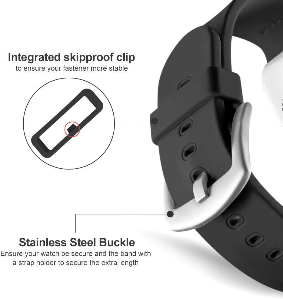 Compatible with Apple Watch Band 38Mm 40Mm 41Mm 42Mm 44Mm 45Mm 49Mm Women Men Soft Silicone Sport Strap Replacement Wristbands with Classic Clasp for Iwatch Series 8 7 6 5 4 3 2 1 SE 6Pack
