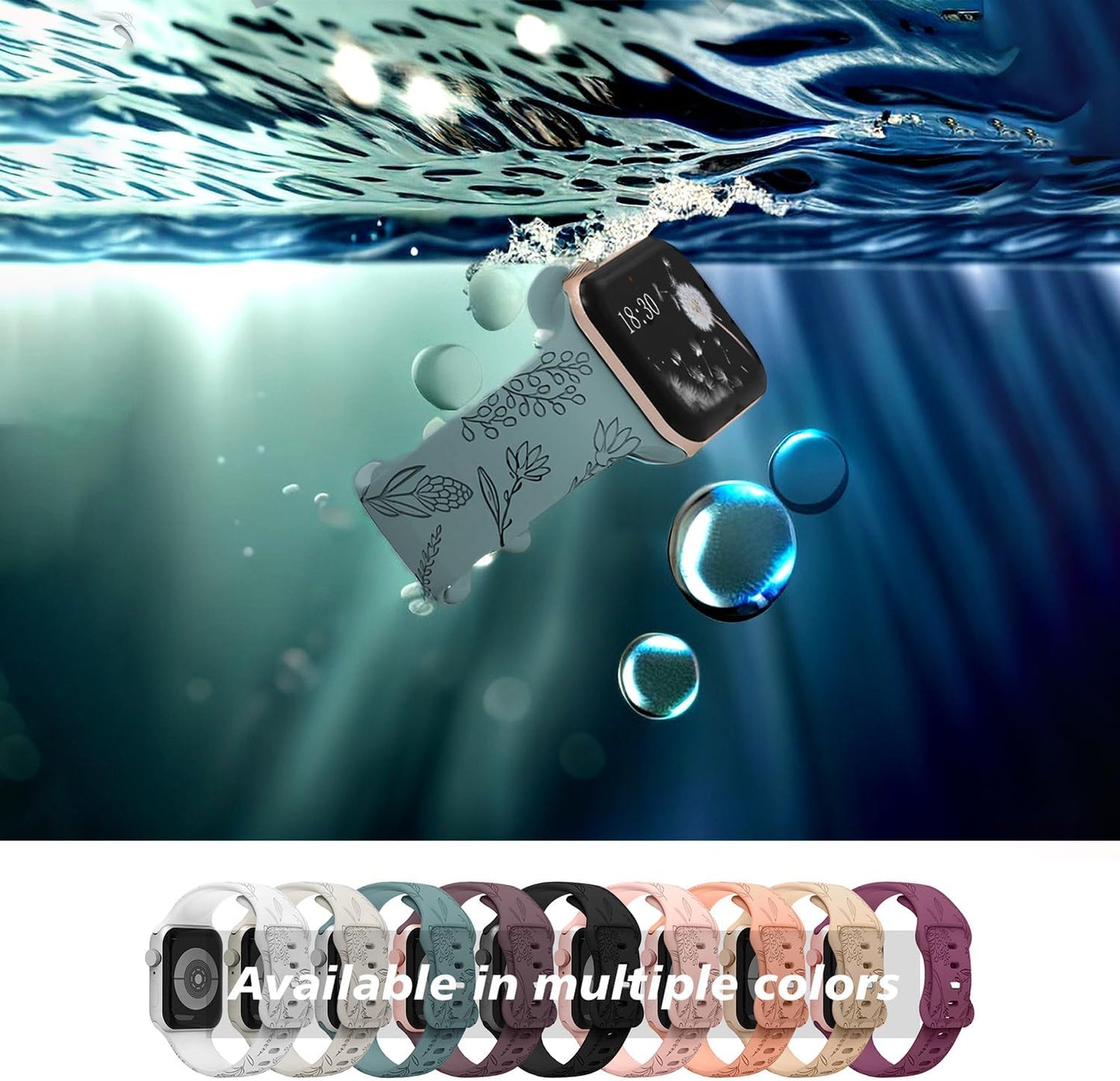 Cartoon Engraved Silicone Watch Band Compatible with Apple Watch Band 38Mm 40Mm 41Mm 42Mm 44Mm 45Mm 49Mm Designers Bands for I-Watch Series 8 7 6 5 4 3 2 2 SE Women Men