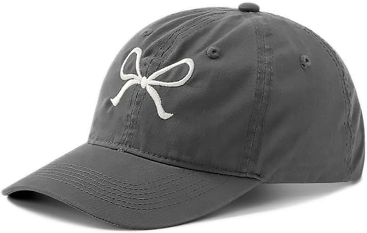 Trendy Bow-Tie Baseball Cap for Women and Men Trucker Hats Y2K Adjustable Fashion Sun Hat with Visor for Hiking & Travel