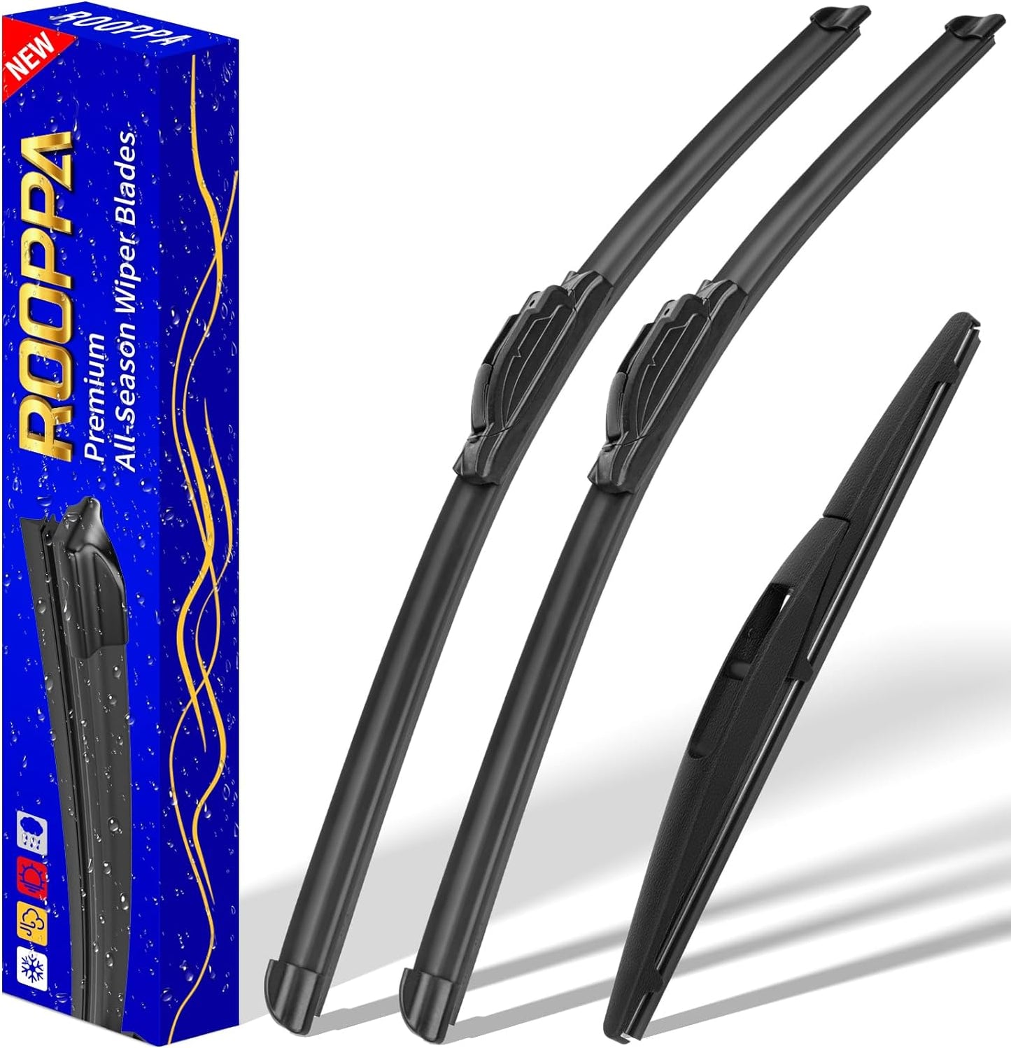 3 Wipers Replacement for 2012-2016 Honda CRV CR-V, Windshield Wiper Blades Original Equipment Replacement - 26"/16"/13" (Set of 3) U/J HOOK