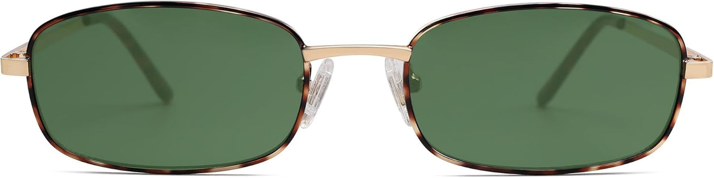 Small Y2K Narrow Rectangle Sunglasses Womens Mens Retro 80S 90S Skinny Sunnies SJ1187